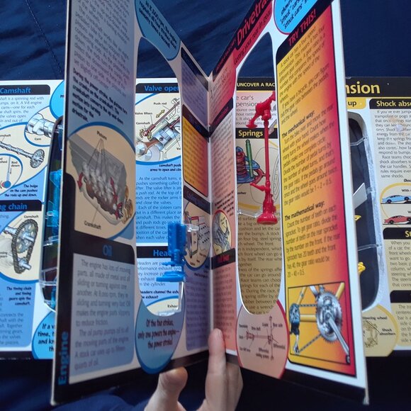 Model Engine 'Uncover A Race Car' 3 Dimensional Book  RARE - Picture 11 of 12